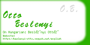 otto beslenyi business card